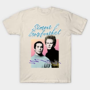 Simon & Garfunkel Retro Aesthetic Design T-Shirt
